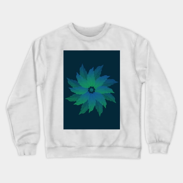 Flora Green Crewneck Sweatshirt by Shop Ovov